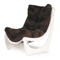Кресло "Барелли" слоновая кость, с подушкой Dark Braun