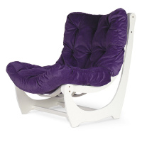 Кресло "Барелли" слоновая кость, с подушкой Purple