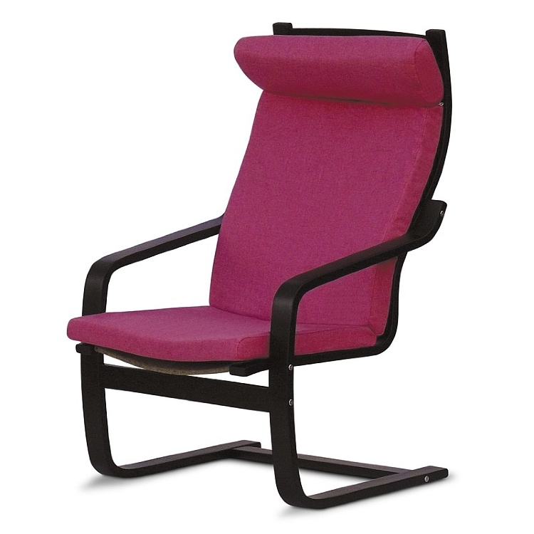 Кресло "Бристоль" венге, розовый, с подушкой