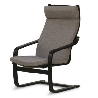 Кресло "Бристоль" венге, серый, с подушкой