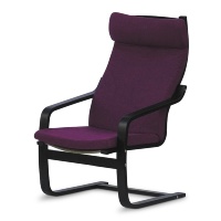 Кресло "Бристоль" венге, фиолетовый, с подушкой